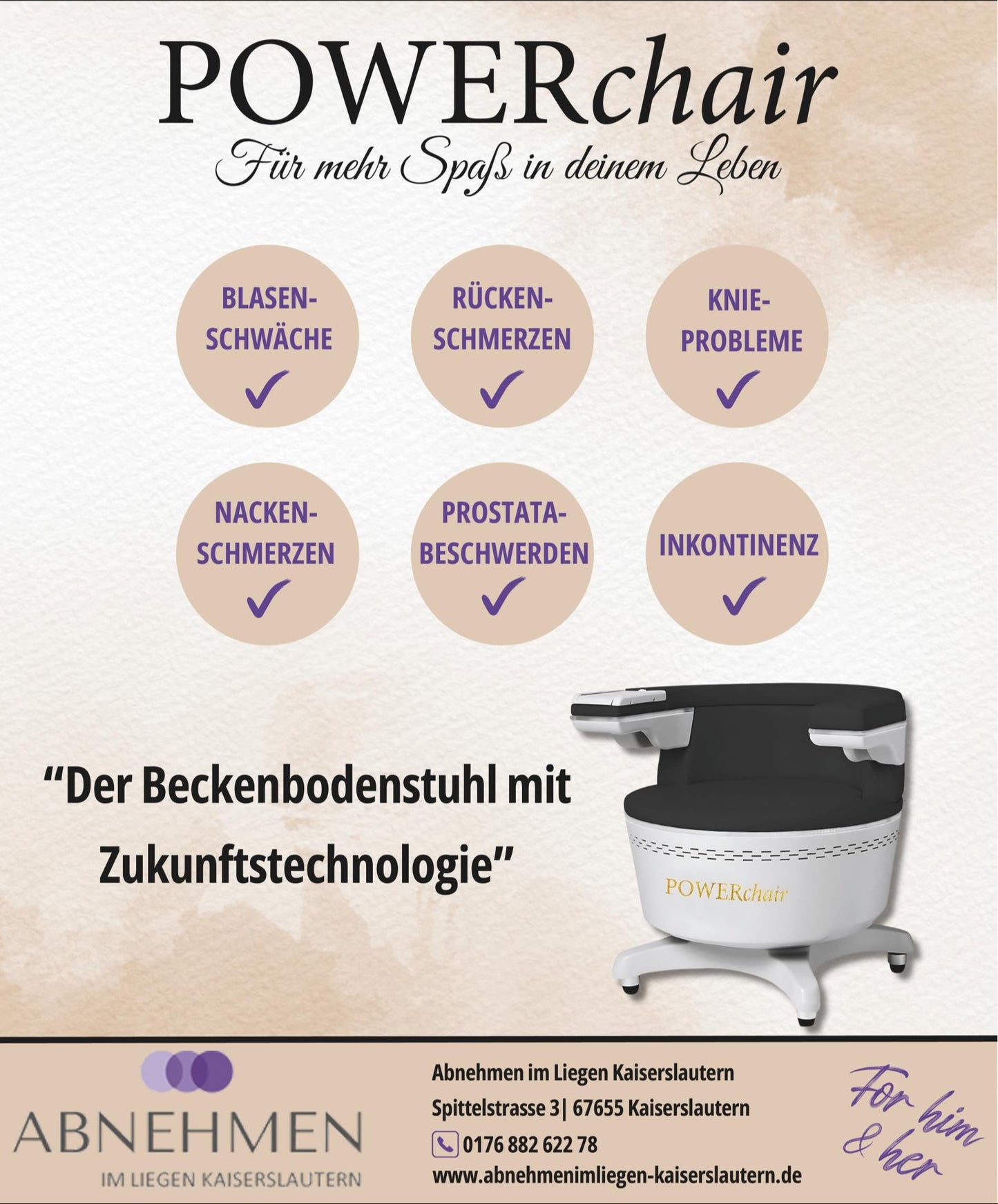 6er Paket POWERchair Beckenbodenbehandlung
